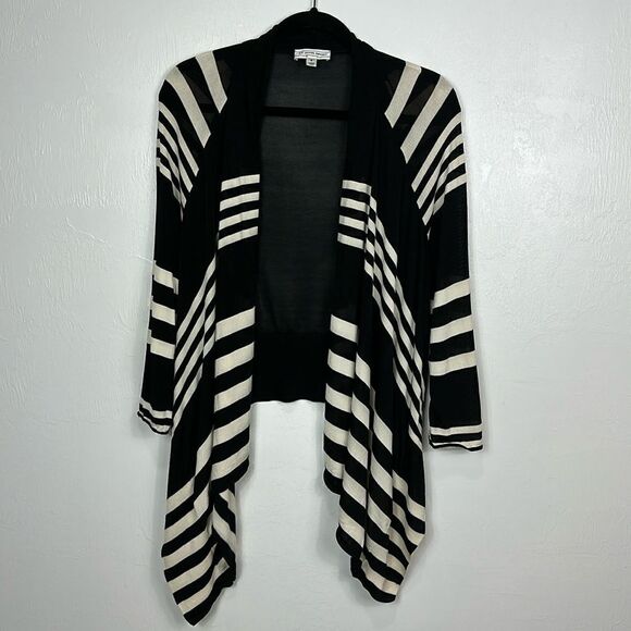 St. John Sport Womens Striped Draped Open Front Cardigan Size S - Picture 1 of 11
